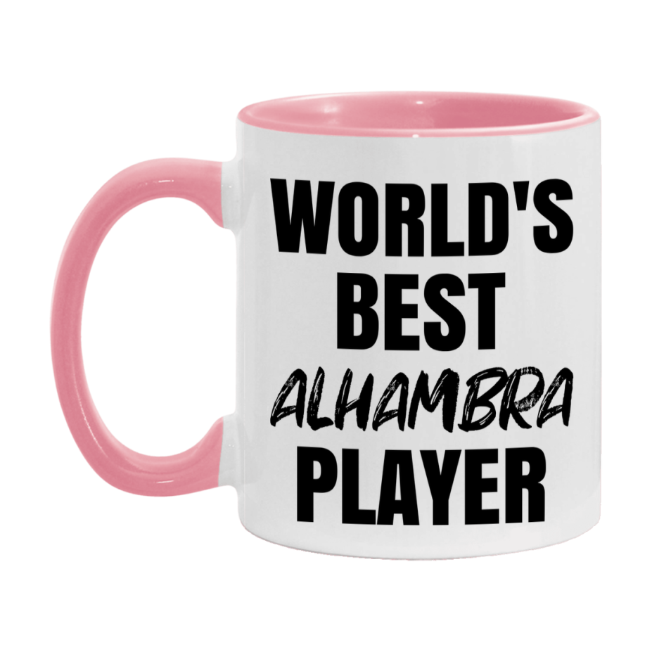 World's Best Alhambra Player Mug, Funny Game Board Gift, 11Oz Or 15Oz White Ceramic Mug