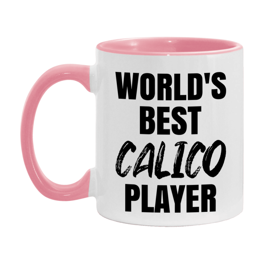 World's Best Calico Player Mug, Funny Game Board Gift, 11Oz Or 15Oz White Ceramic Mug