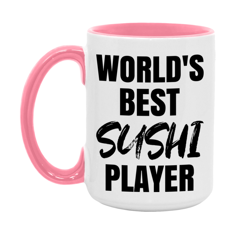 World's Best Sushi Player Mug, Funny Game Board Gift, 11Oz Or 15Oz White Ceramic Mug