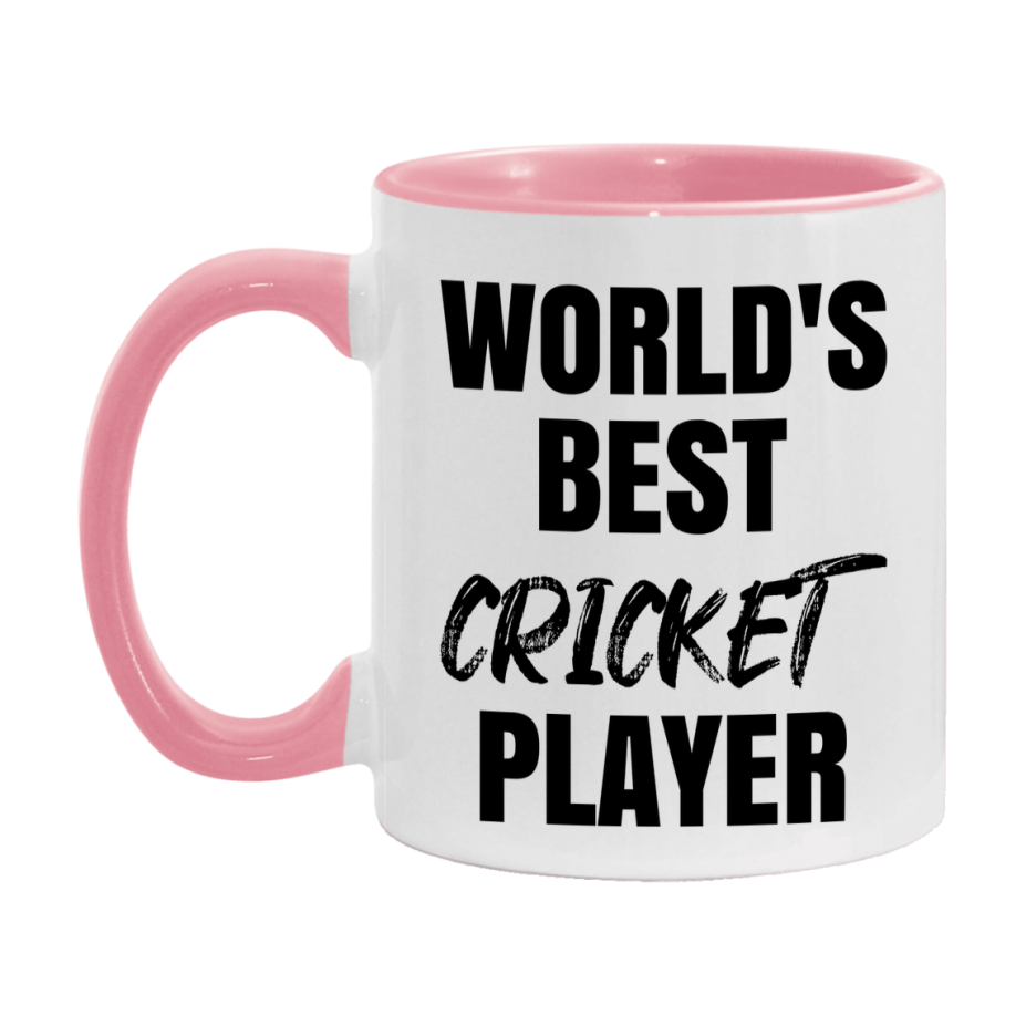 World's Best Cricket Player Mug, Double-Sided 11Oz Or 15Oz Coffee Cup