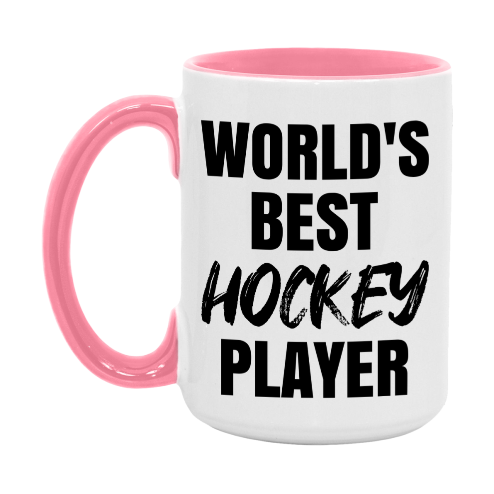 World's Best Hockey Player Mug, Double-Sided 11Oz Or 15Oz Coffee Cup