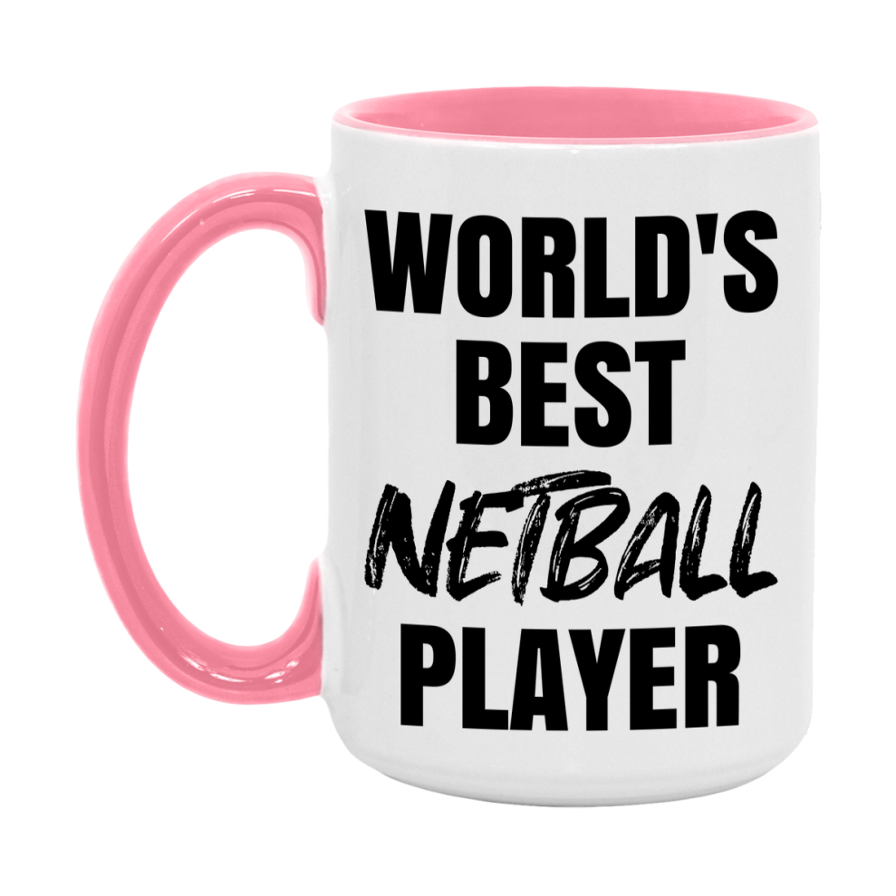 World's Best Netball Player Mug, Double-Sided 11Oz Or 15Oz Coffee Cup