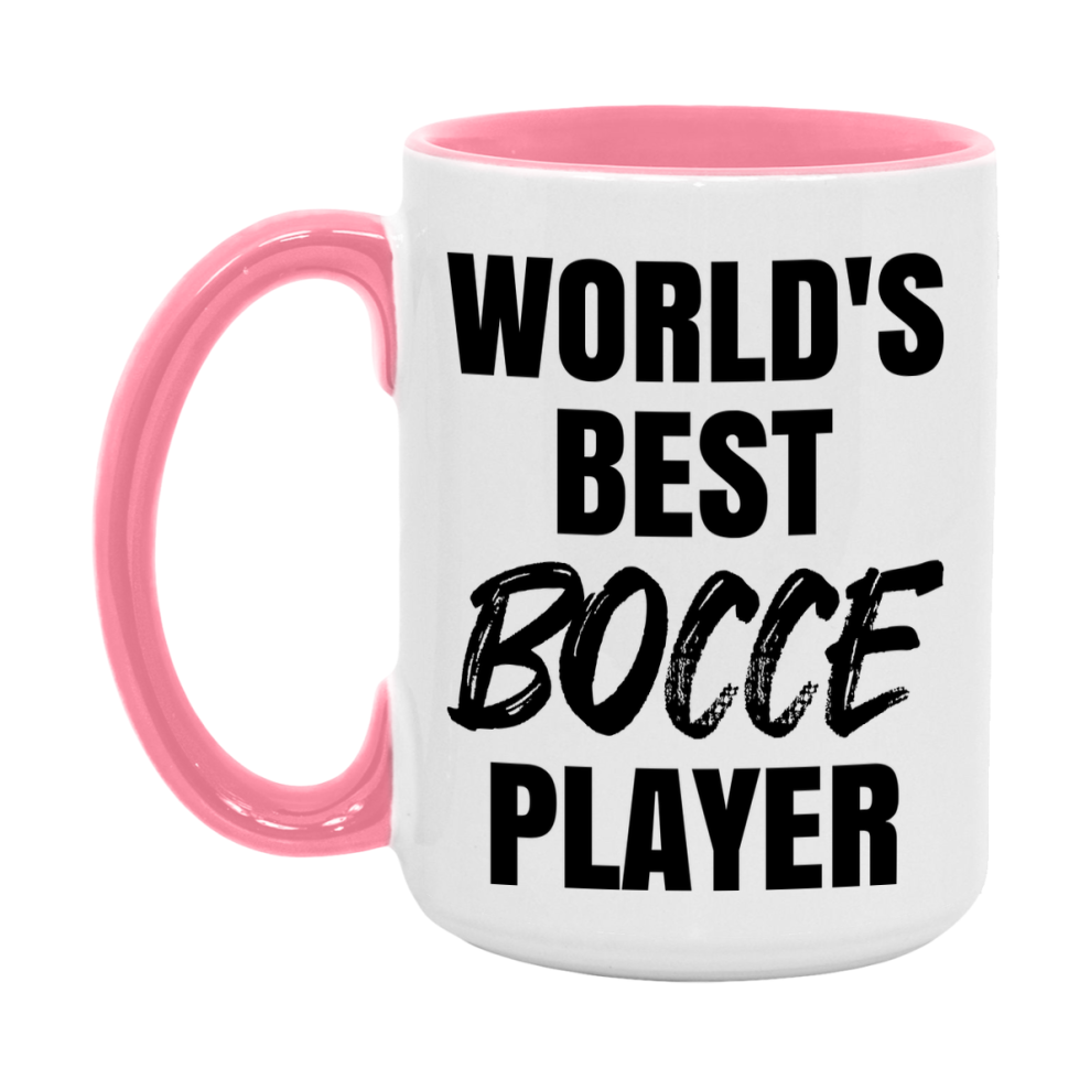 World's Best Bocce Player Mug, Double-Sided 11Oz Or 15Oz Coffee Cup