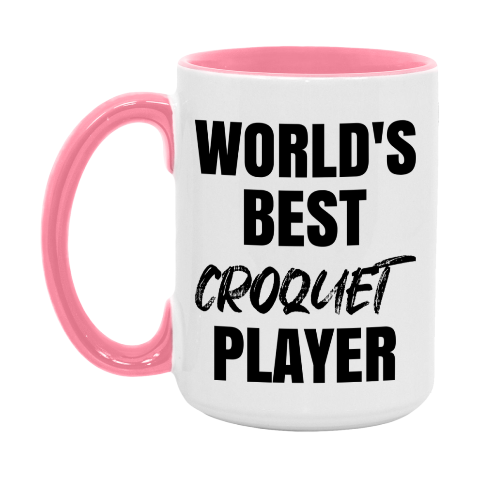 World's Best Croquet Player Mug, Double-Sided 11Oz Or 15Oz Coffee Cup