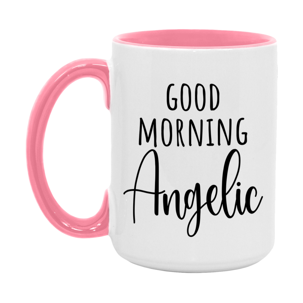 Good Morning Angelic Mug, Valentine's Day Mug For Angelic Lover, 11Oz Or 15Oz Ceramic Coffee Cup
