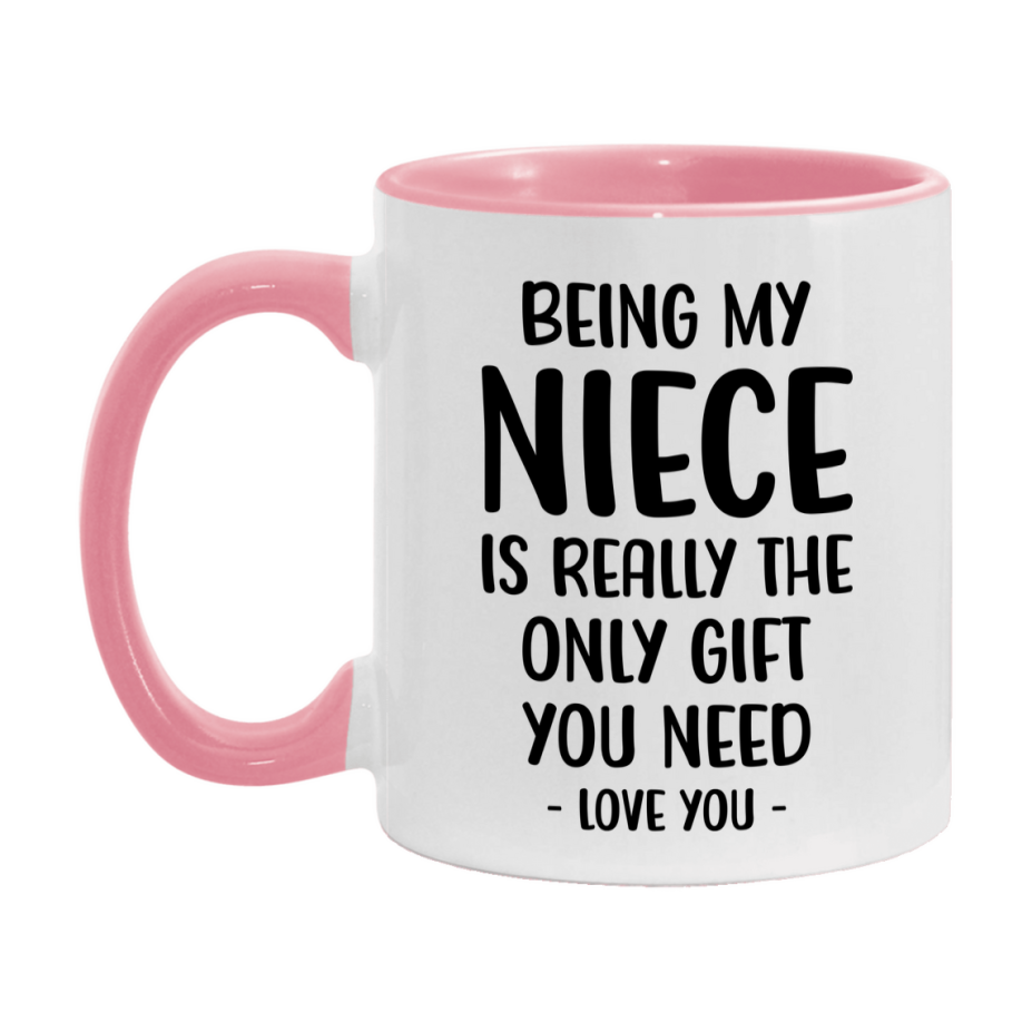 Funny Mug For Niece, Being My Niece Is The Only Gift You Need, 11Oz Or 15Oz Coffee Mug