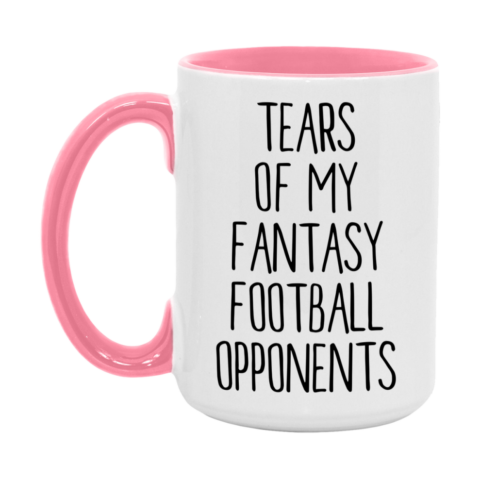 Funny Fantasy Football Gift, Tears Of My Fantasy Football Opponents, 11Oz Or 15Oz White Ceramic Mug