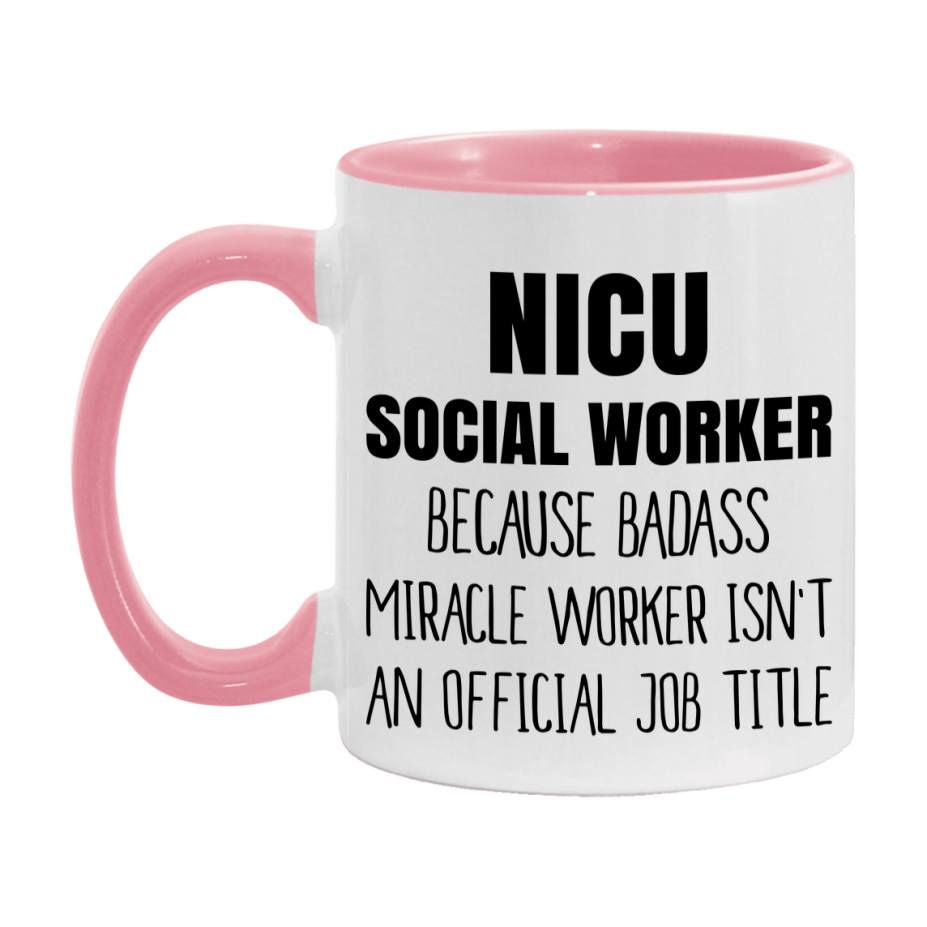 Nicu Social Worker Gifts, 11Oz Or 15Oz Ceramic Coffee Cup, Double-Sided Coffee Mug