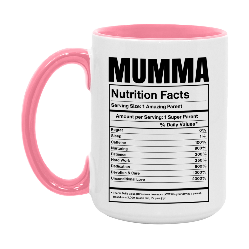 Mumma Coffee Mug, Nutrition Facts Mug For Mumma, Funny Gift For Mumma, 11Oz Or 15Oz Cup