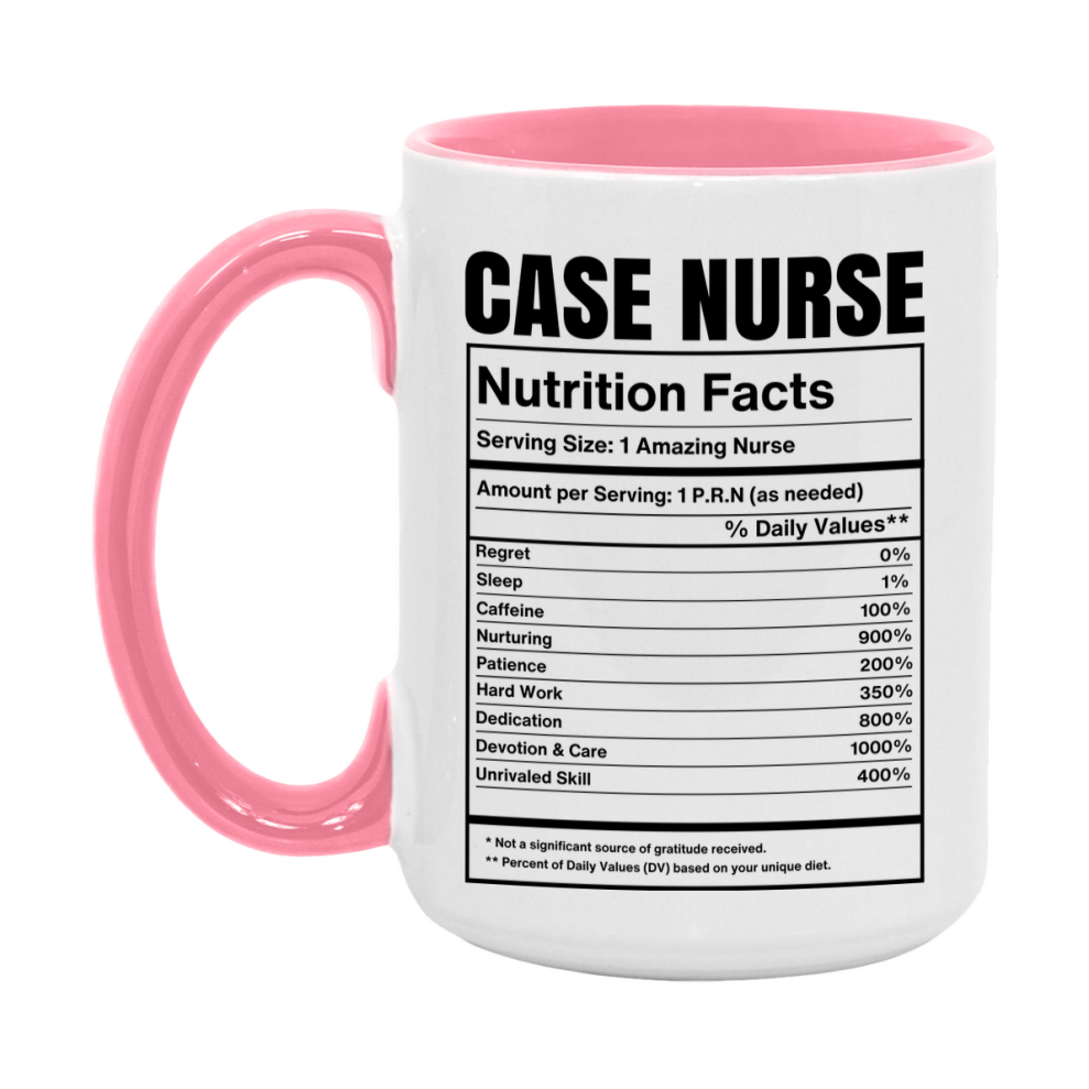 Case Nurse Coffee Mug, Case Nurse Nutrition Facts, 11Oz Or 15Oz Ceramic Cup