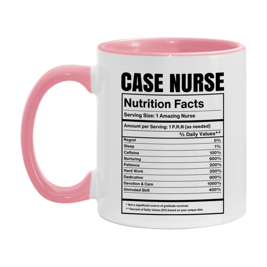 Case Nurse Coffee Mug, Case Nurse Nutrition Facts, 11Oz Or 15Oz Ceramic Cup