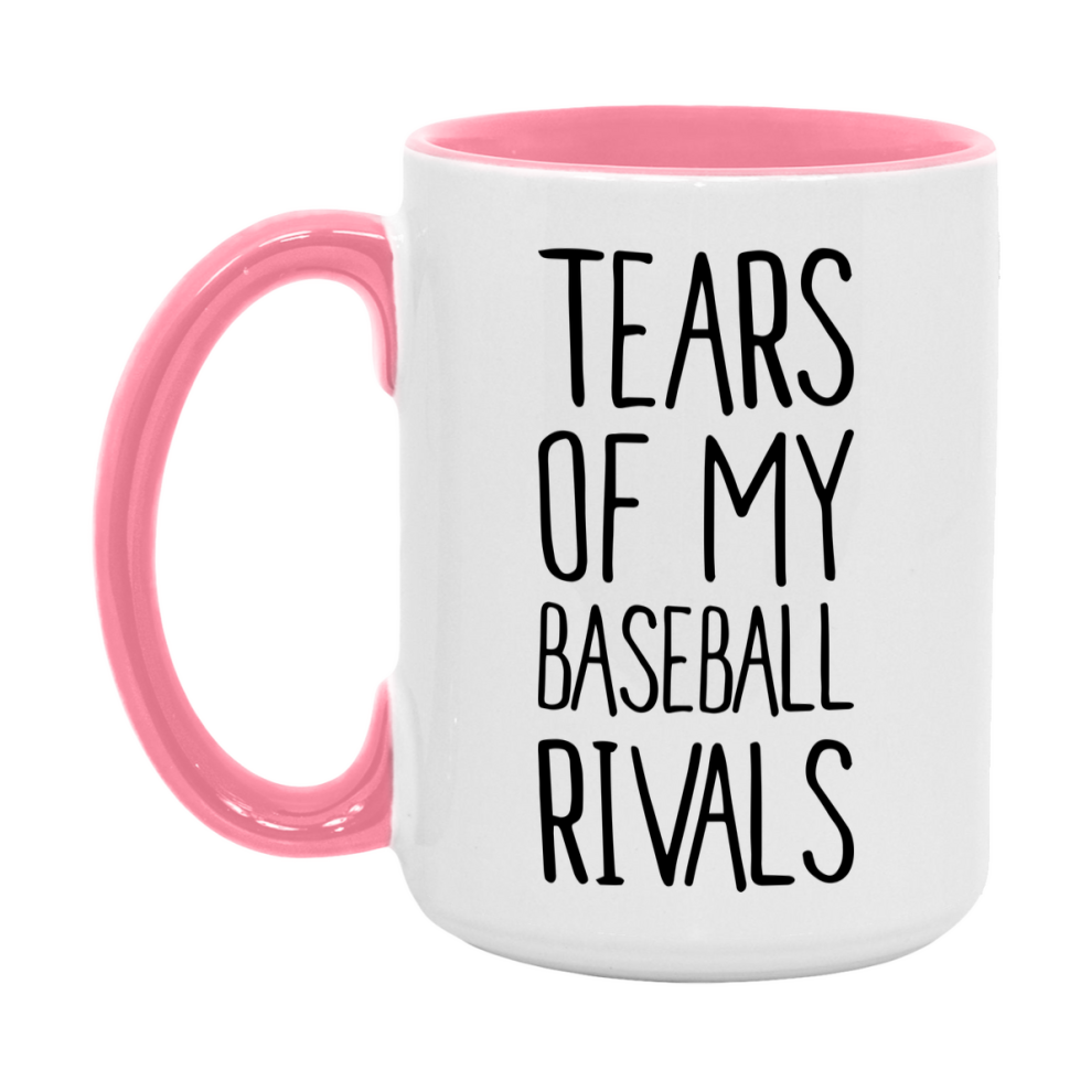 Funny Baseball Mug, Tears Of My Baseball Rivals, 11Oz Or 15Oz Coffee Cup