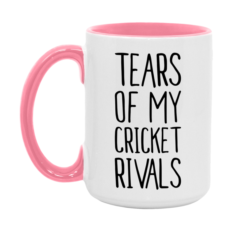 Funny Cricket Mug, Tears Of My Cricket Rivals, 11Oz Or 15Oz Coffee Cup