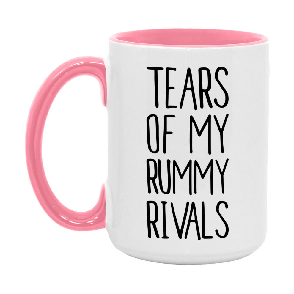 Funny Rummy Mug, Tears Of My Rummy Rivals, 11Oz Or 15Oz Ceramic Coffee Cup