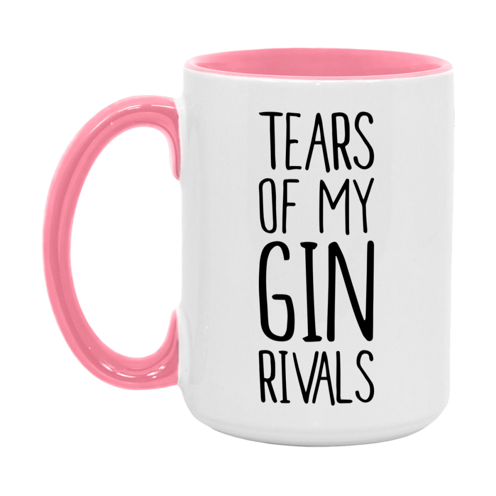 Funny Gin Mug, Tears Of My Gin Rivals, 11Oz Or 15Oz Ceramic Coffee Cup