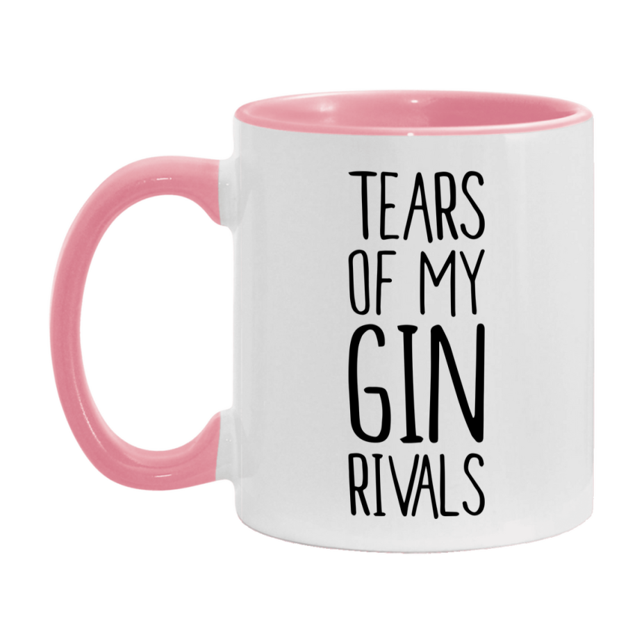 Funny Gin Mug, Tears Of My Gin Rivals, 11Oz Or 15Oz Ceramic Coffee Cup