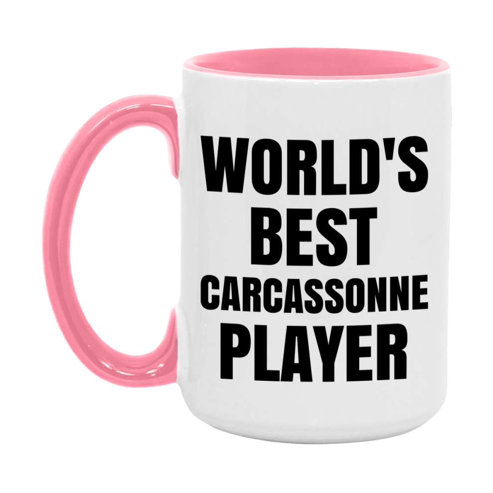 Funny Game Board Mug, World's Okayest Carcassonne Player, 11Oz Or 15Oz Ceramic Coffee Cup