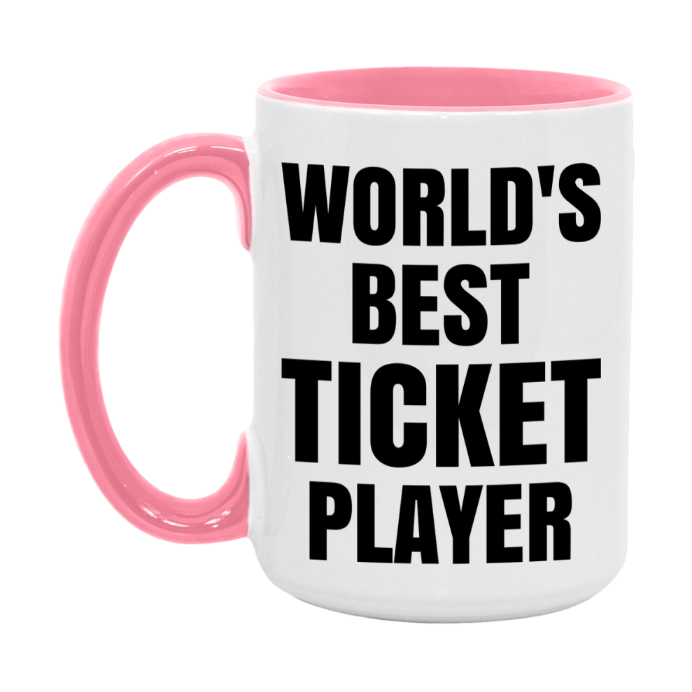 Funny Game Board Mug, World's Okayest Ticket Player, 11Oz Or 15Oz Ceramic Coffee Cup
