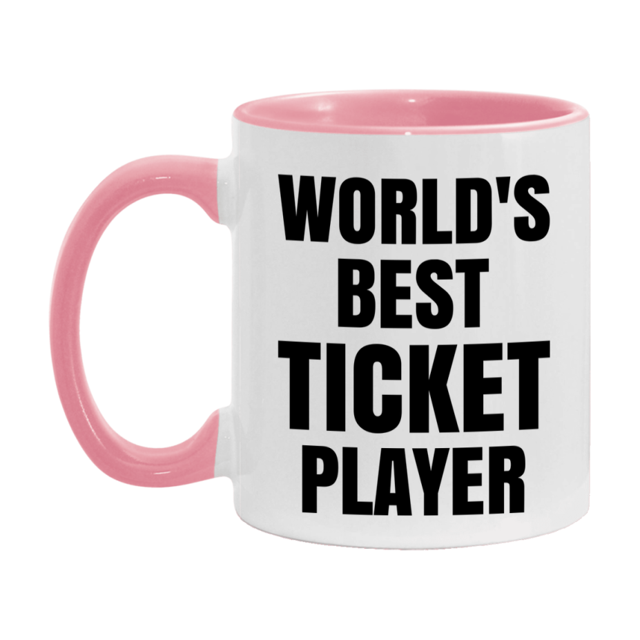 Funny Game Board Mug, World's Okayest Ticket Player, 11Oz Or 15Oz Ceramic Coffee Cup