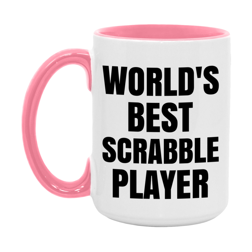 Funny Game Board Mug, World's Okayest Scrabble Player, 11Oz Or 15Oz Ceramic Coffee Cup