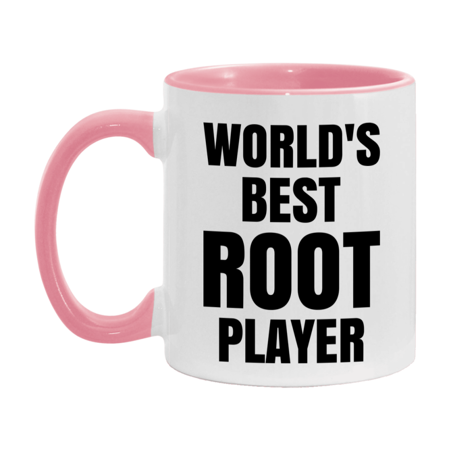 Funny Game Board Mug, World's Okayest Root Player, 11Oz Or 15Oz Ceramic Coffee Cup