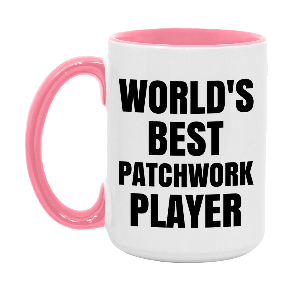 Funny Game Board Mug, World's Okayest Patchwork Player, 11Oz Or 15Oz Ceramic Coffee Cup