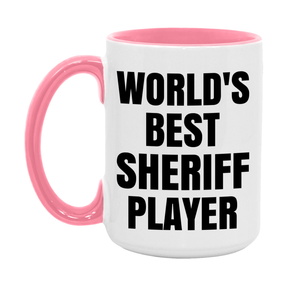 Funny Game Board Mug, World's Okayest Sheriff Player, 11Oz Or 15Oz Ceramic Coffee Cup