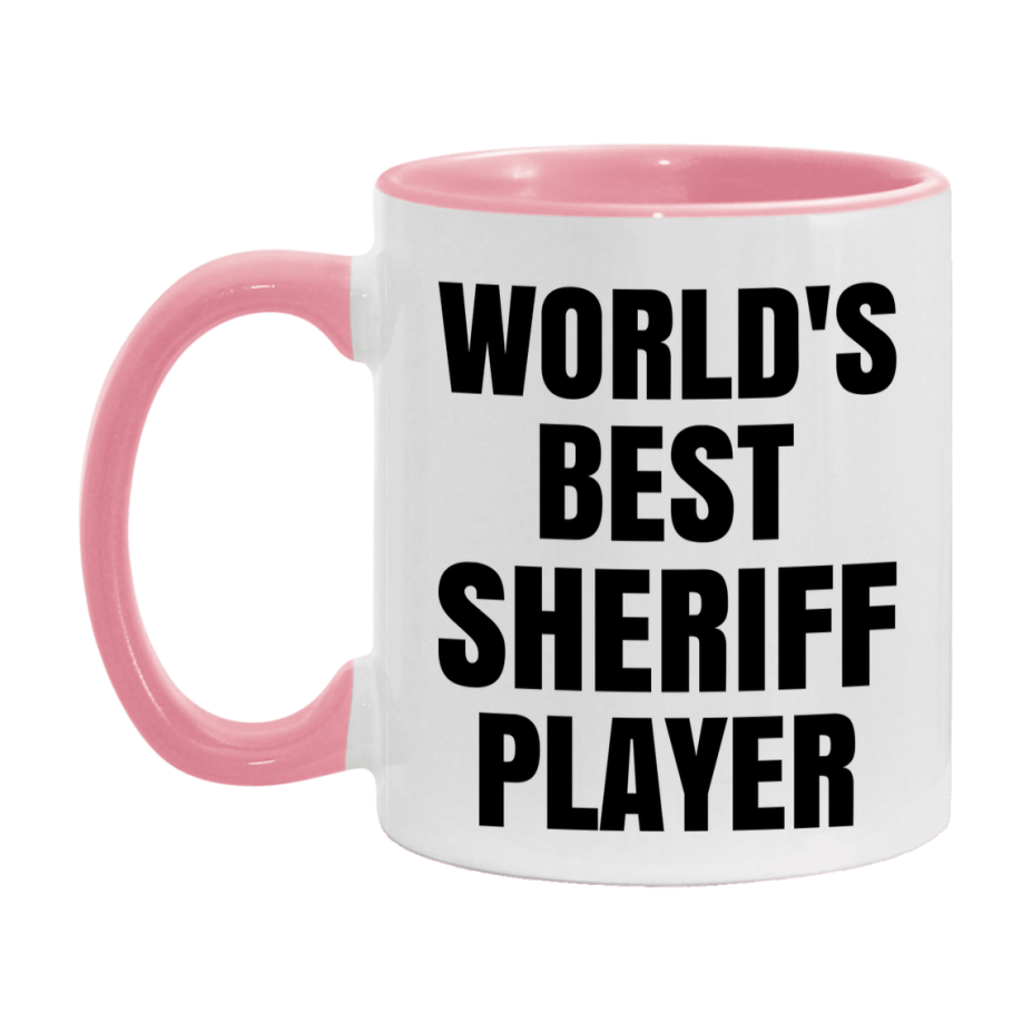 Funny Game Board Mug, World's Okayest Sheriff Player, 11Oz Or 15Oz Ceramic Coffee Cup