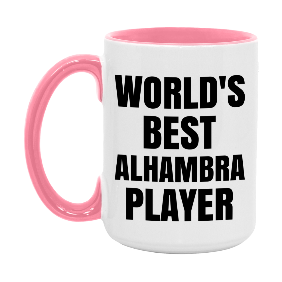 Funny Game Board Mug, World's Okayest Alhambra Player, 11Oz Or 15Oz Ceramic Coffee Cup