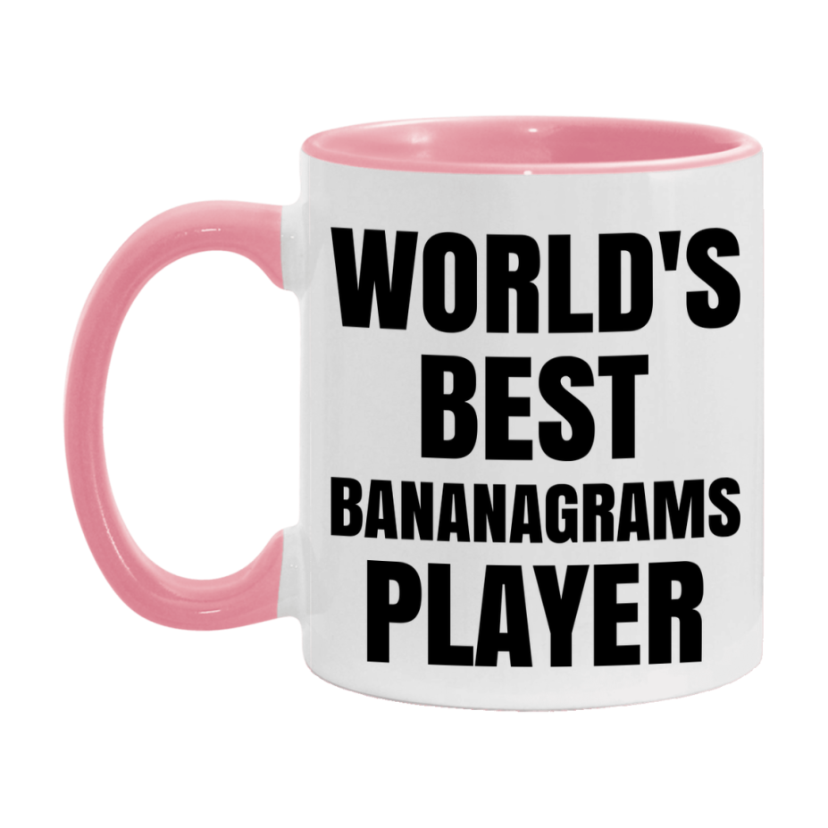 Funny Game Board Mug, World's Okayest Bananagrams Player, 11Oz Or 15Oz Ceramic Coffee Cup