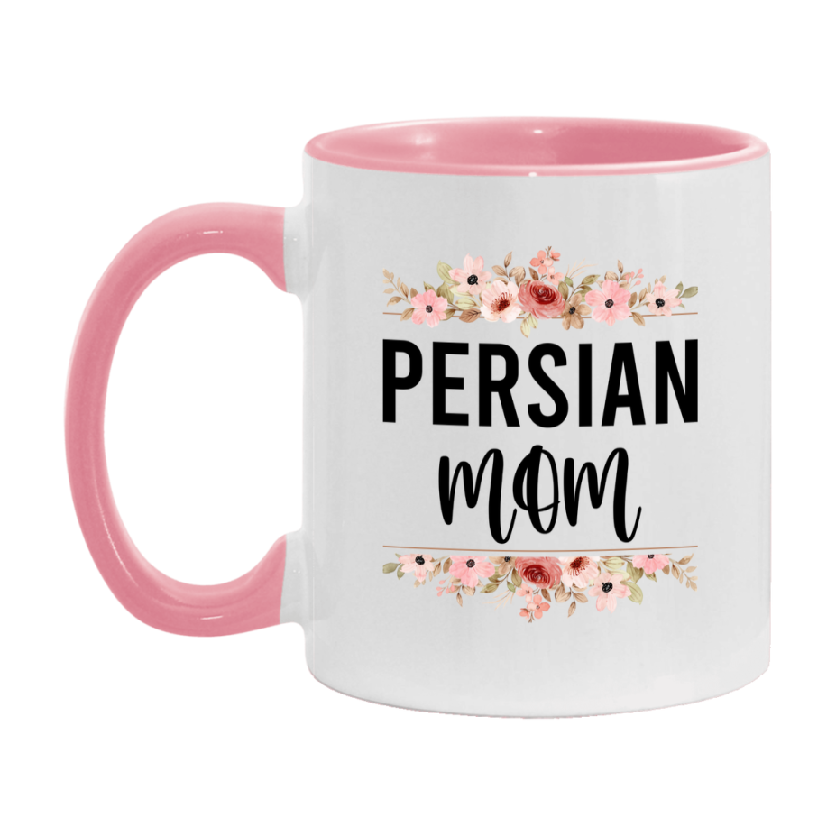 Persian Cat Mom Mug, Floral Cat Mug For Mom, 11Oz Or 15Oz Coffee Cup