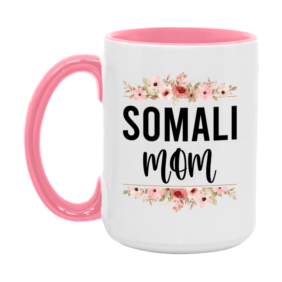 Somali Cat Mom Mug, Floral Cat Mug For Mom, 11Oz Or 15Oz Coffee Cup
