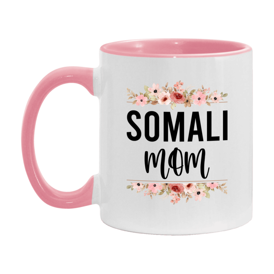 Somali Cat Mom Mug, Floral Cat Mug For Mom, 11Oz Or 15Oz Coffee Cup