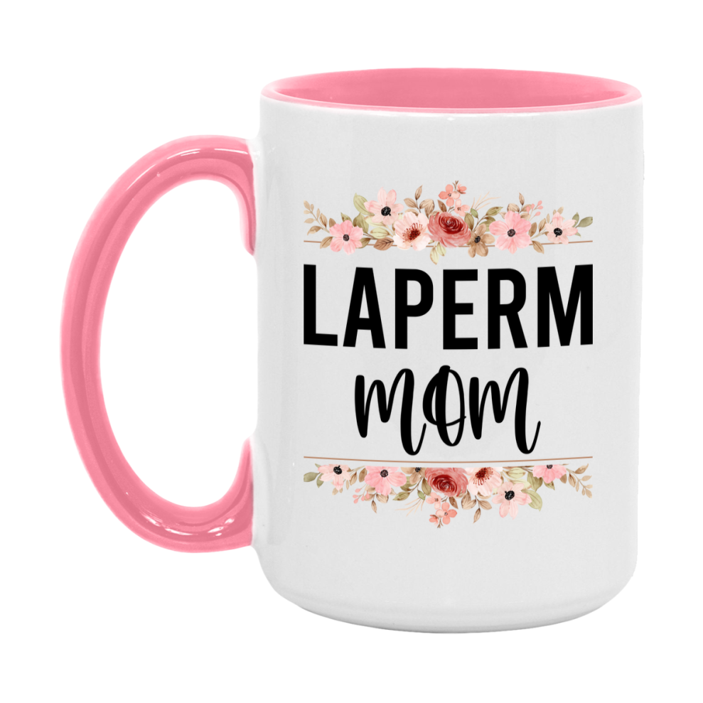 Laperm Cat Mom Mug, Floral Cat Mug For Mom, 11Oz Or 15Oz Coffee Cup