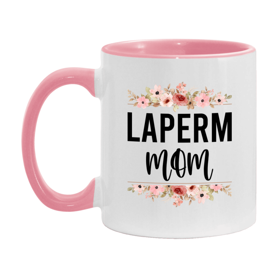 Laperm Cat Mom Mug, Floral Cat Mug For Mom, 11Oz Or 15Oz Coffee Cup