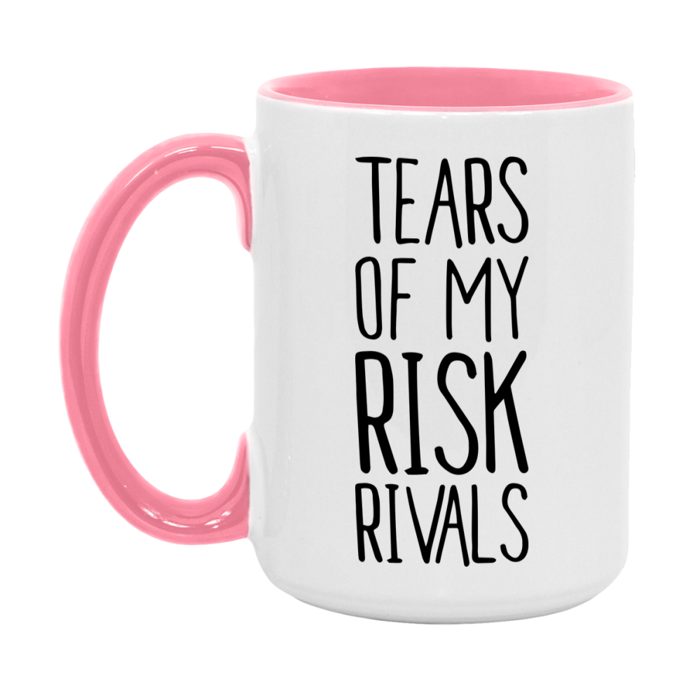Funny Risk Gameboard Mug – Tears Of My Risk Rivals, 11Oz Or 15Oz White Ceramic Coffee Cup Gift