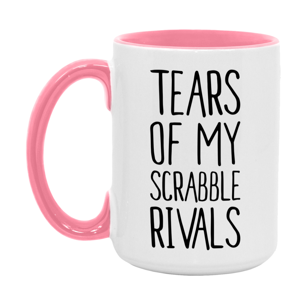 Funny Scrabble Gameboard Mug – Tears Of My Scrabble Rivals, 11Oz Or 15Oz White Ceramic Coffee Cup Gift