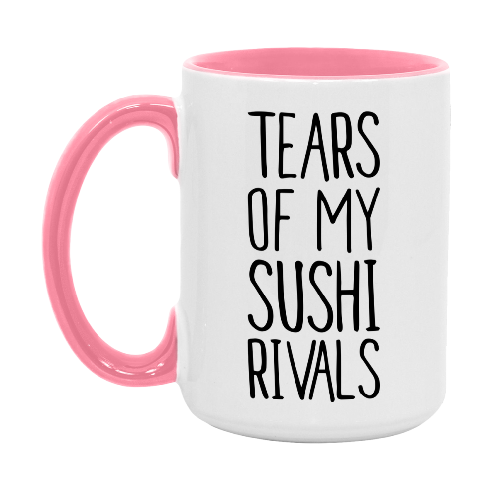Funny Sushi Gameboard Mug – Tears Of My Sushi Rivals, 11Oz Or 15Oz White Ceramic Coffee Cup Gift