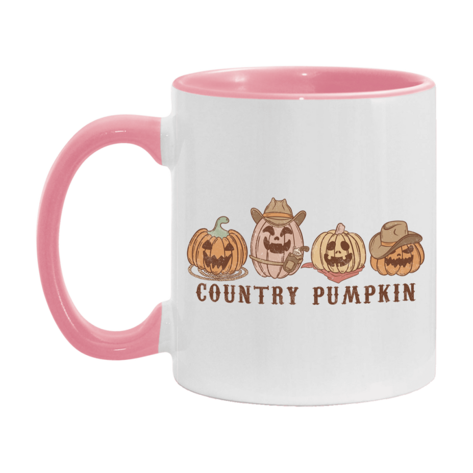 Western Halloween Mug, Cute Retro Western Halloween Coffee Cup, 11Oz Or 15Oz White Ceramic Mug