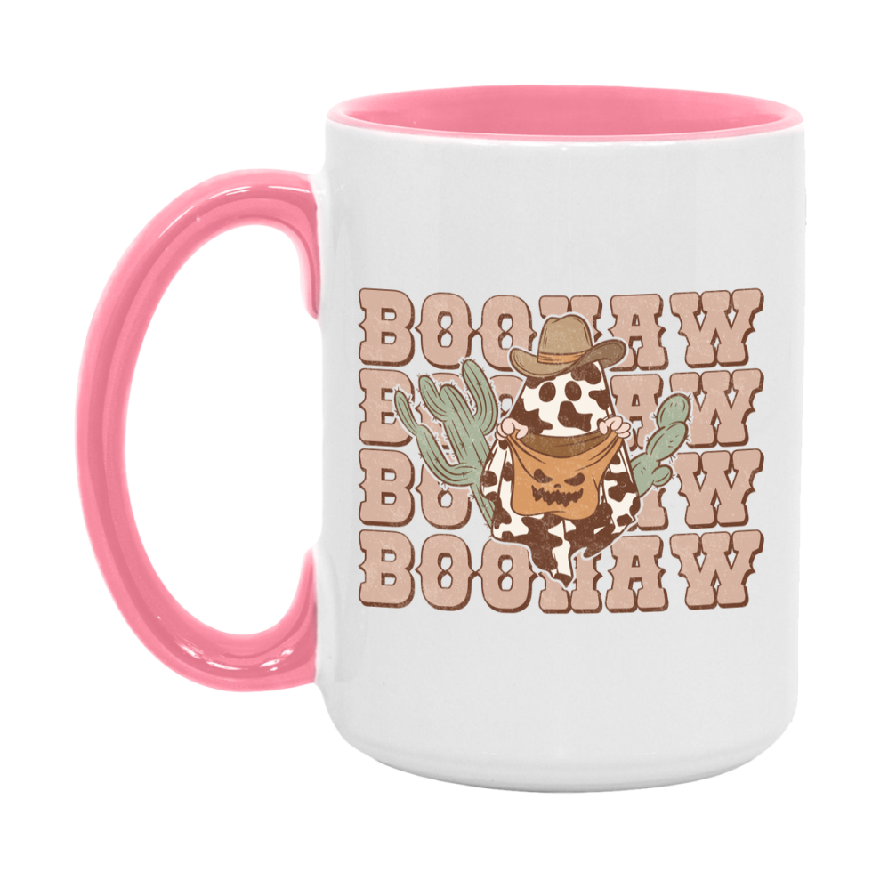 Western Halloween Mug, Cute Retro Western Halloween Coffee Cup, 11Oz Or 15Oz White Ceramic Mug