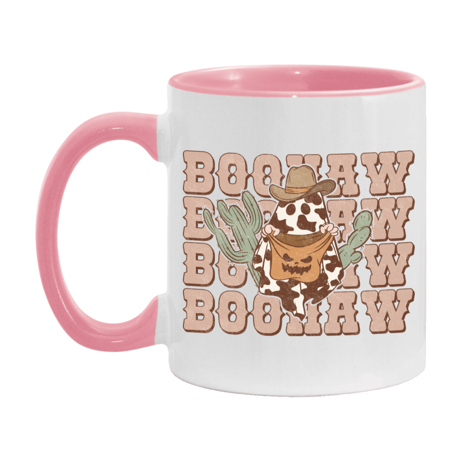 Western Halloween Mug, Cute Retro Western Halloween Coffee Cup, 11Oz Or 15Oz White Ceramic Mug
