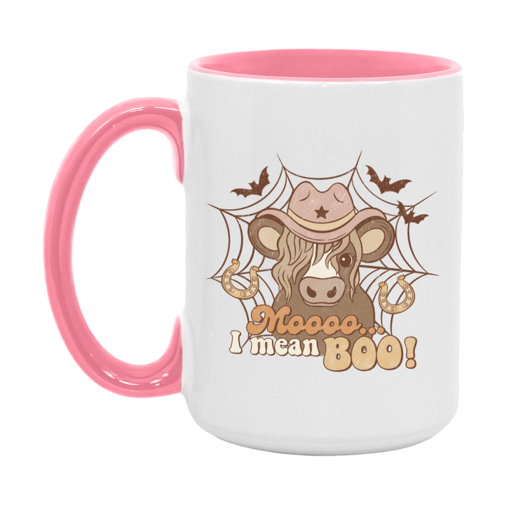 Western Halloween Mug, Cute Retro Western Halloween Coffee Cup, 11Oz Or 15Oz White Ceramic Mug