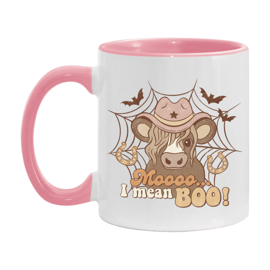 Western Halloween Mug, Cute Retro Western Halloween Coffee Cup, 11Oz Or 15Oz White Ceramic Mug