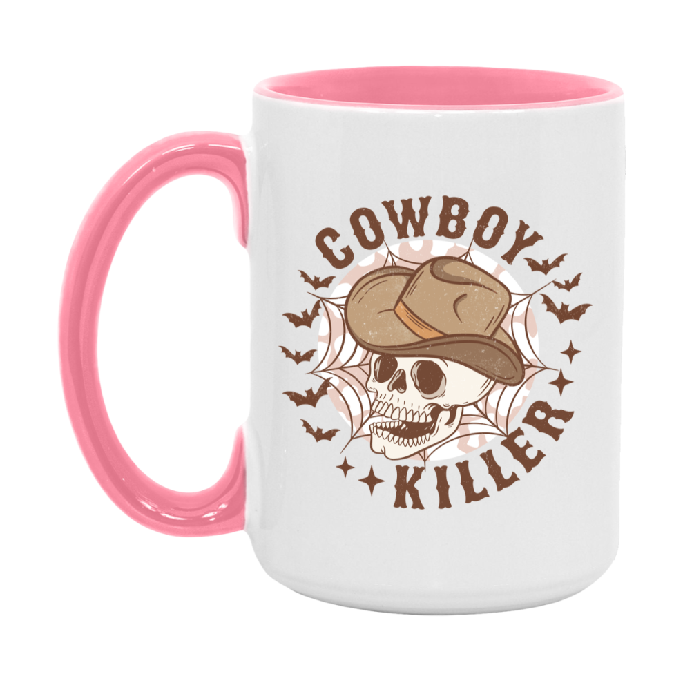 Western Halloween Mug, Cute Retro Western Halloween Coffee Cup, 11Oz Or 15Oz White Ceramic Mug