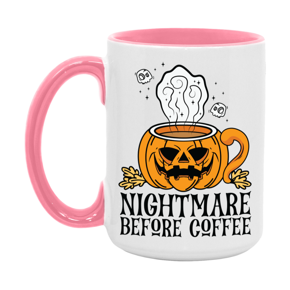 Funny Halloween Coffee Mug, White Ceramic Halloween Coffee Cup 11Oz Or 15Oz