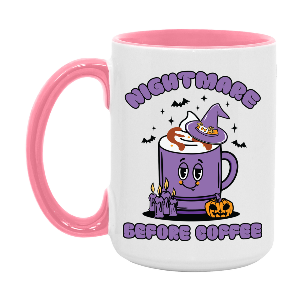 Funny Halloween Coffee Mug, White Ceramic Halloween Coffee Cup 11Oz Or 15Oz