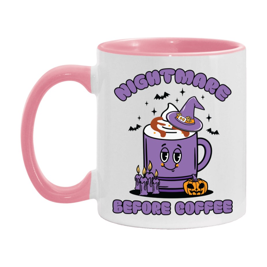 Funny Halloween Coffee Mug, White Ceramic Halloween Coffee Cup 11Oz Or 15Oz