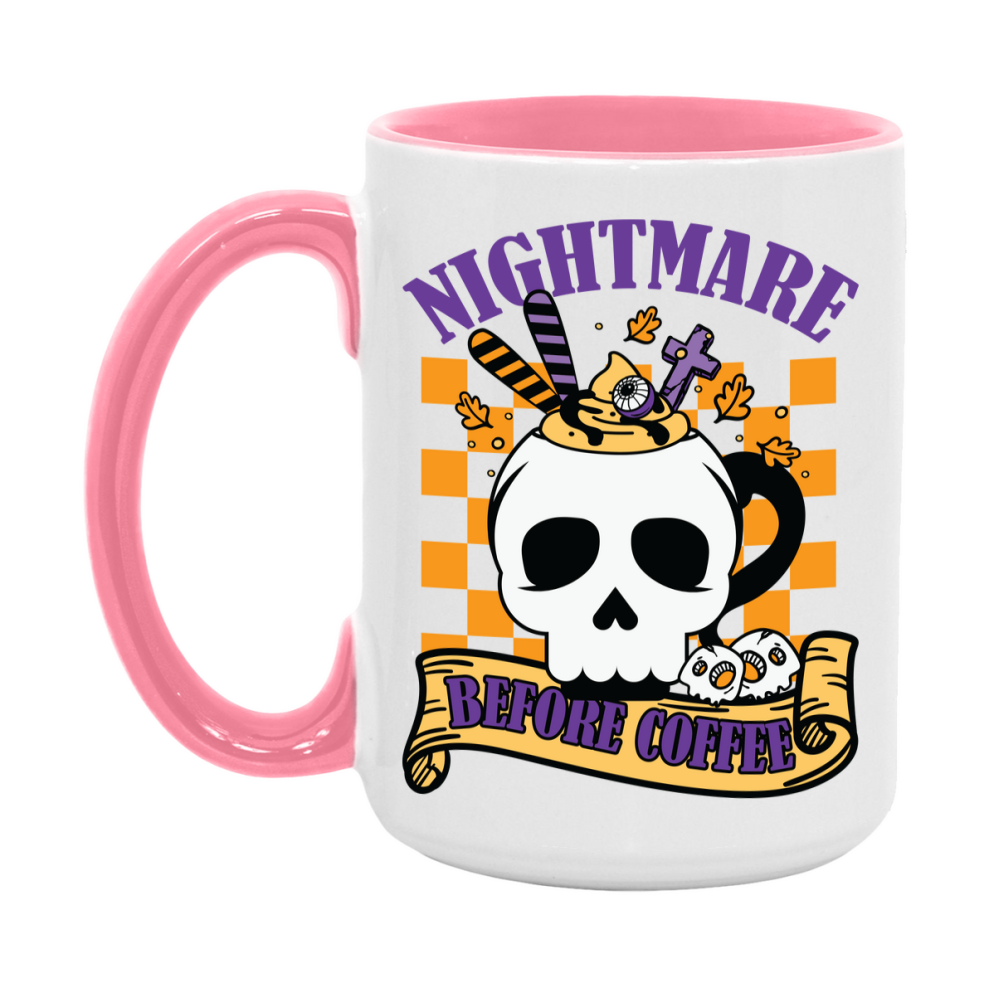 Funny Halloween Coffee Mug, White Ceramic Halloween Coffee Cup 11Oz Or 15Oz
