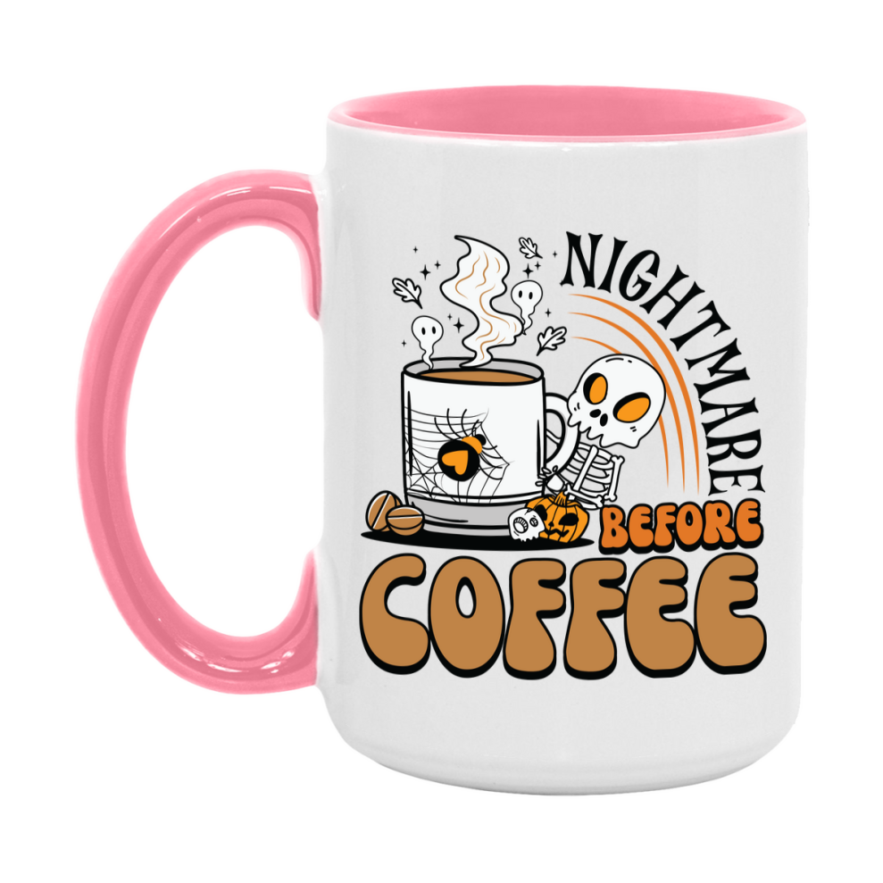Funny Halloween Coffee Mug, White Ceramic Halloween Coffee Cup 11Oz Or 15Oz