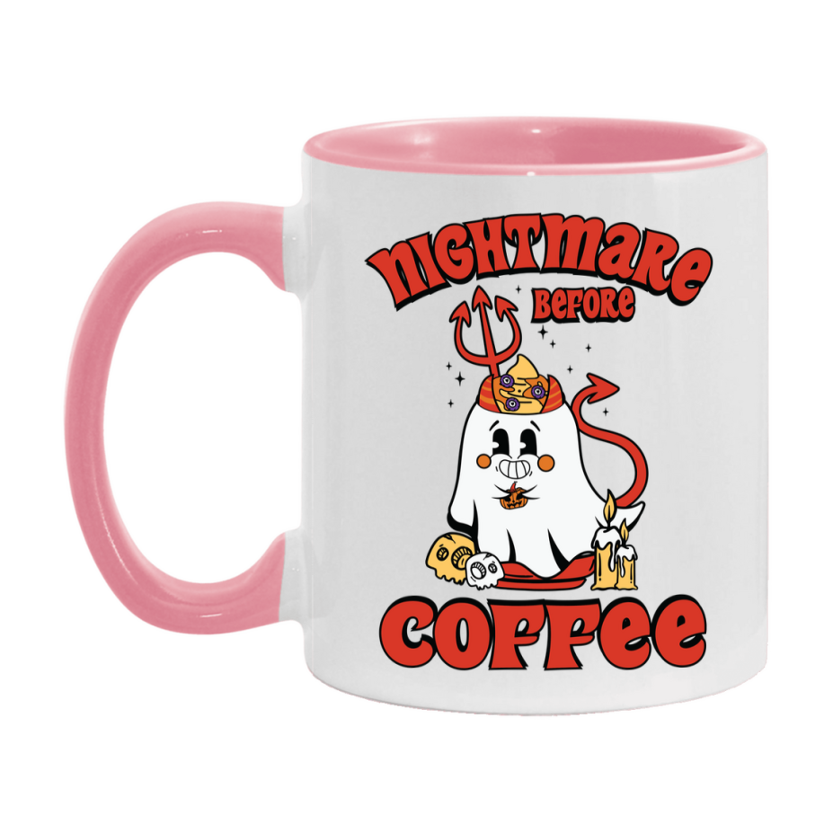 Funny Halloween Coffee Mug, White Ceramic Halloween Coffee Cup 11Oz Or 15Oz
